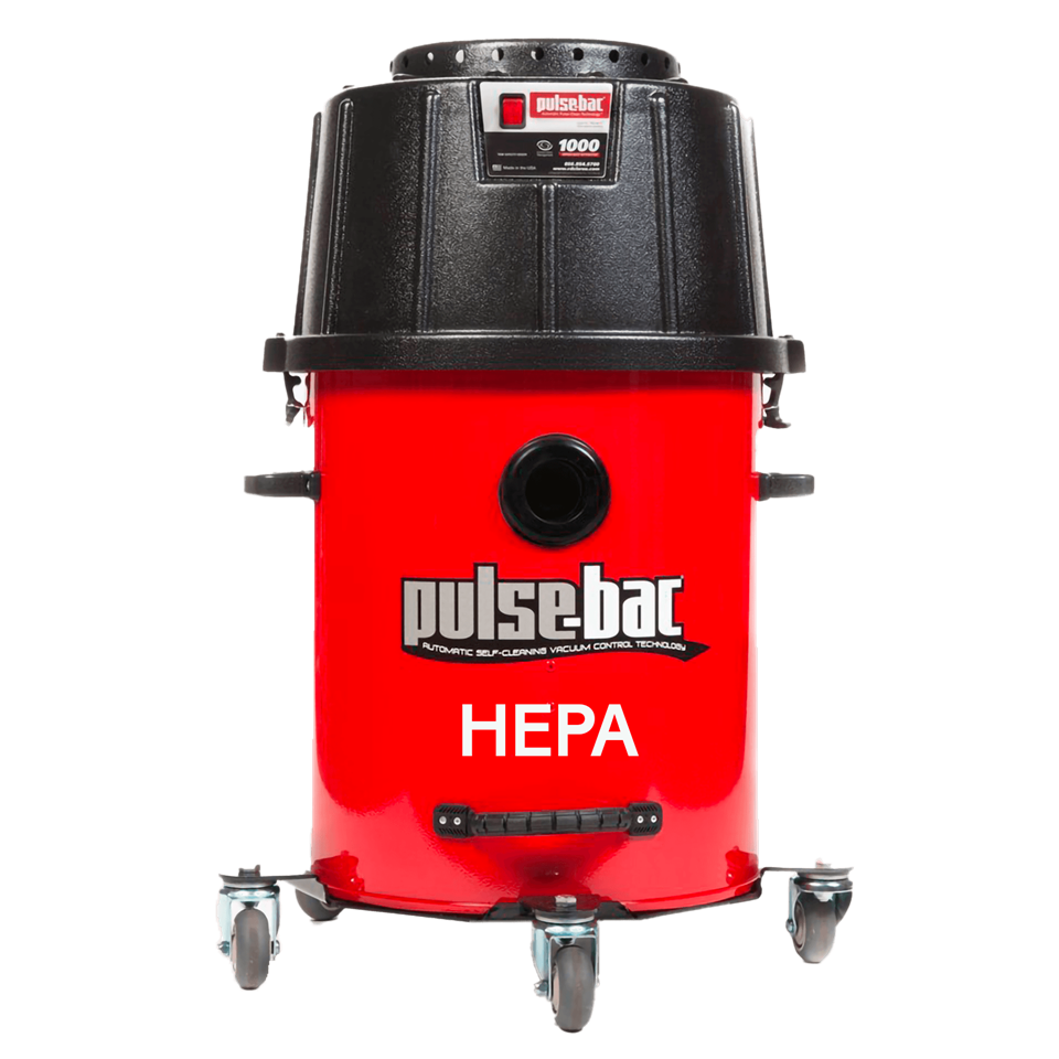 HEPA vacuum cleaner for concrete dust 8 gal