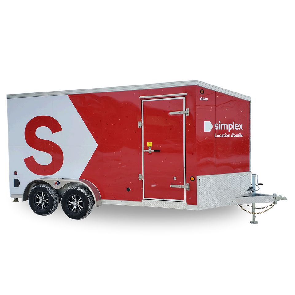 Remorque fermée 7 pi x 14 pi 4500 lb